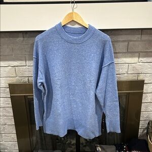 Aerie Women’s Oversized Soft Blue Crewneck Sweater